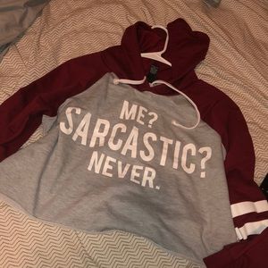 funny crop hoodie